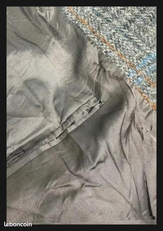 Blazer Vintage À carreaux Gris Harris Tweed - Style Britannique - T54 #SKU0924 (image 6)