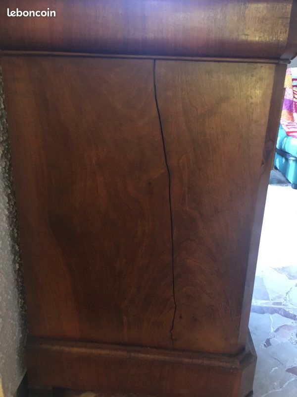 Vends commode ancienne dessus marbre gris (image 3)