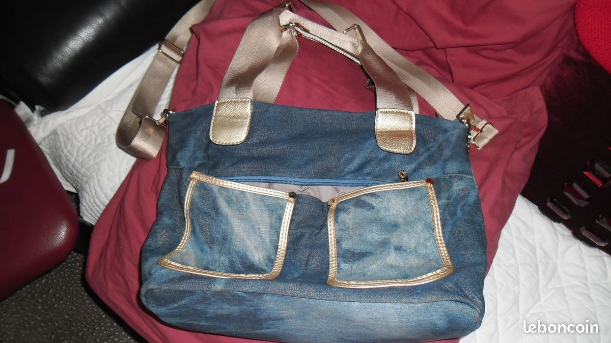 Sac a main jeans "darnel" tounette (image 1)