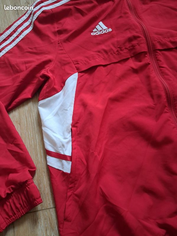 Veste de survêtement Adidas Aeroready Rouge & Blanc 2021 Streetwear Taille L (image 9)