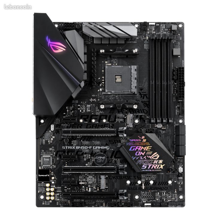 ROG STRIX B450-F GAMING – Carte mère gaming AMD AM4 B450 au format ATX avec DDR4 3 200 MHz, SATA 6 Gb/s, HDMI 2.0, Dual NVMe M.2, USB 3.1 Gen 2 et éclairage LED Aura Sync RGB (image 10)