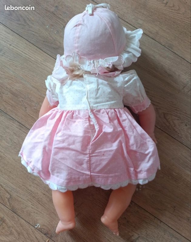 Couffin Pour Poupée Vintage Bébé Dort - Années 1950 - Déco Rétro