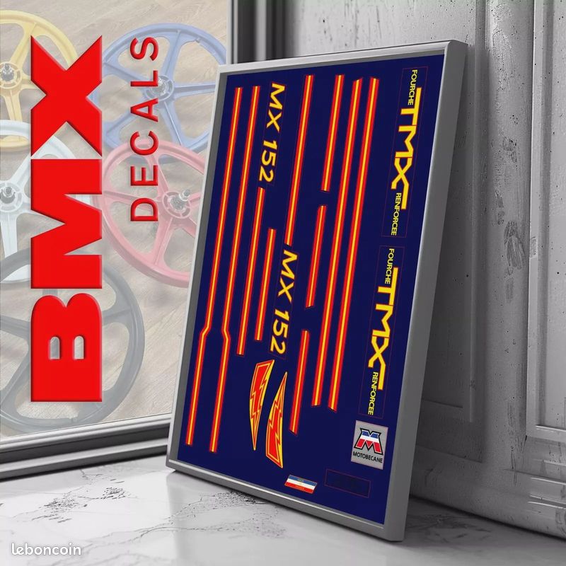 Adesivi Laterali Dorati Kashimax MX Per Restauro BMX Old School - Set Da 2 Decalcomanie