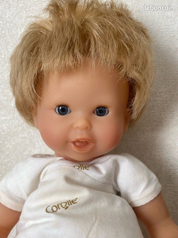 Poupée Vintage Petitcollin Alsace - Cigogne Blonde 35 Cm, Yeux Bleus, Corps Dur, Très Bon état