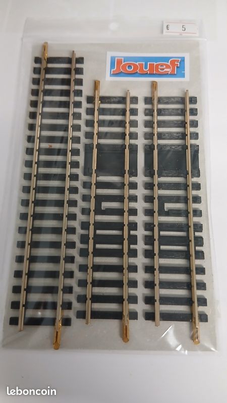 20 Rails Droits Jouef HO Acier 25cm – Vintage – Modélisme Ferroviaire
