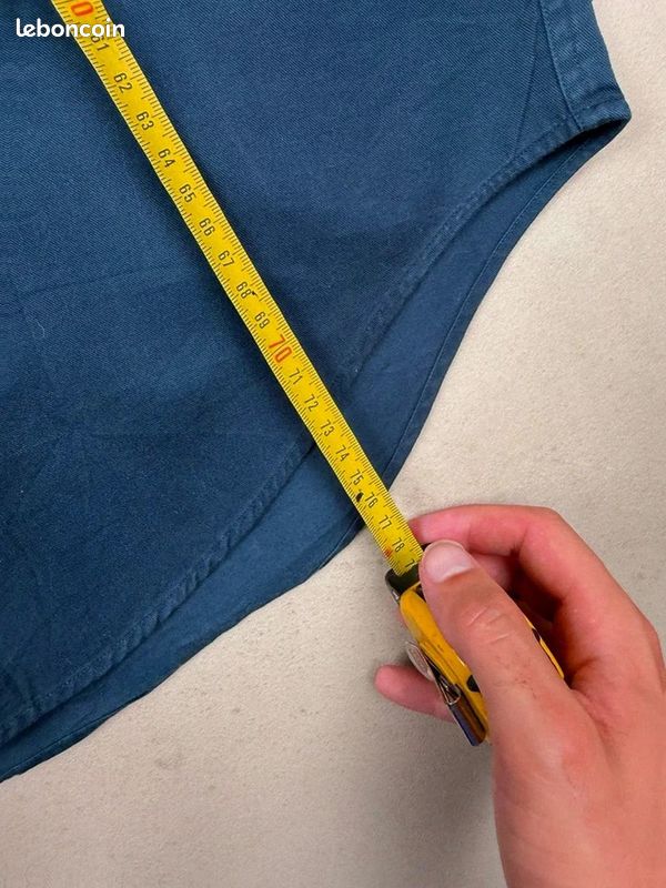 Chemise Ralph Lauren Blaire en coton bleu marine S logo brodé rouge #CRL039 (image 8)