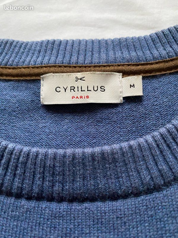 Pull Homme Cyrillus - Taille L - Mélange Coton, Soie Et Cachemire - Corail - Neuf Sans étiquettes