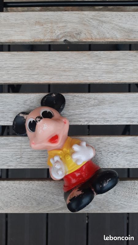 Ancien Jouet Mickey Et Minnie – Tôle – Disney – Figurines Miniatures (occasion)