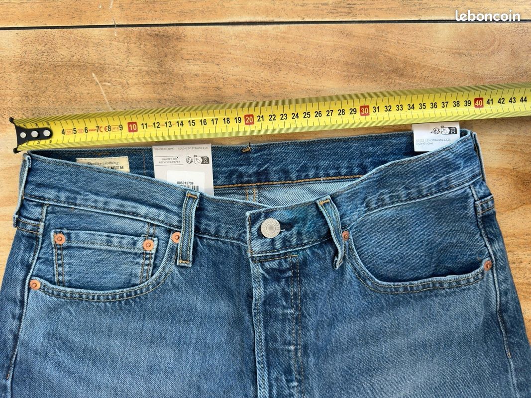 Jean Levi’s 501 Original Homme Bleu W32 L34 – Neuf avec Étiquettes (image 6)