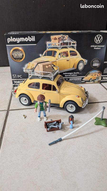 Playmobil 70827 Volkswagen Coccinelle – Édition Limitée – Finition Chromée – Collection Auto Dès 5 Ans