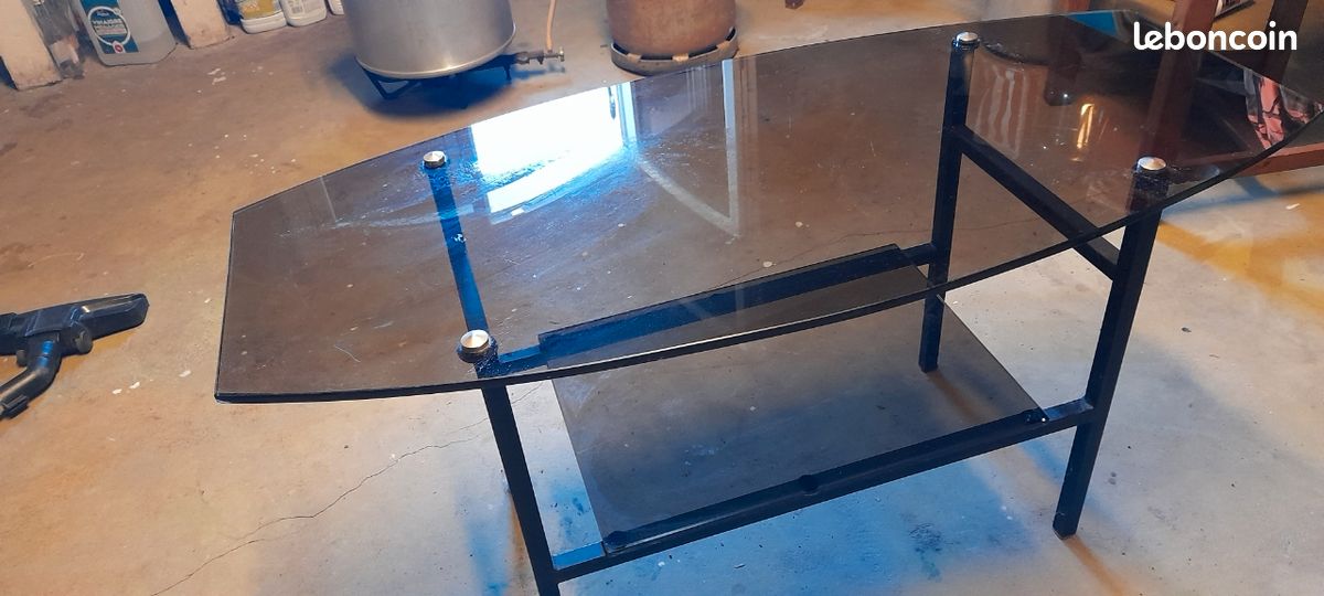 Table de salon verre fumé (image 1)