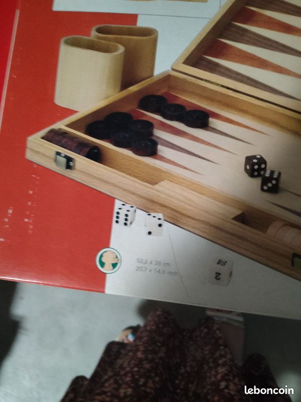 Jeu en bois neuf Backgammon (image 3)