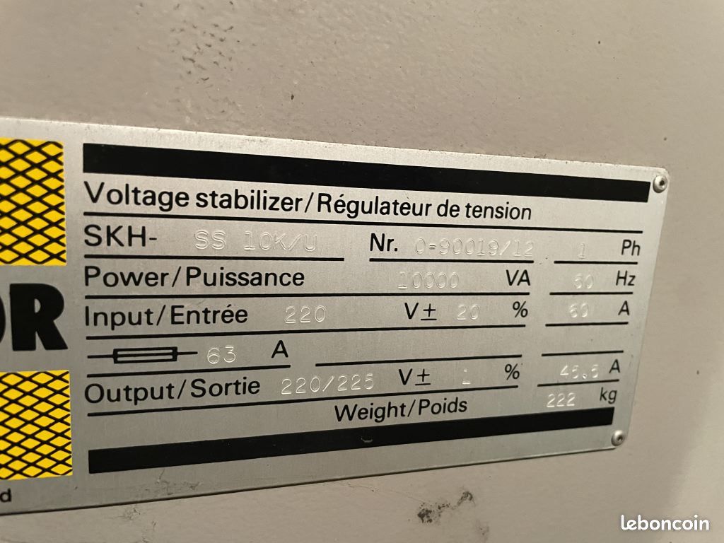 Régulateur stabilisateur tension 10KVA TRASFOR Suisse (image 4)