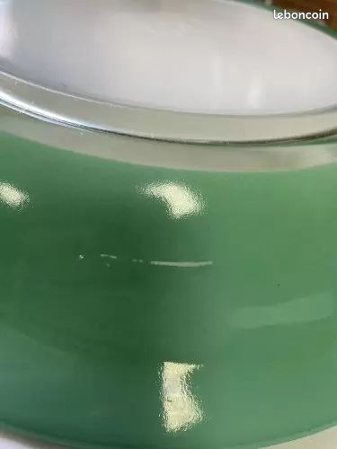 Grand Plat Creux Duralex Vert Teinté, Verre Vintage, Saladier Rond Années 60