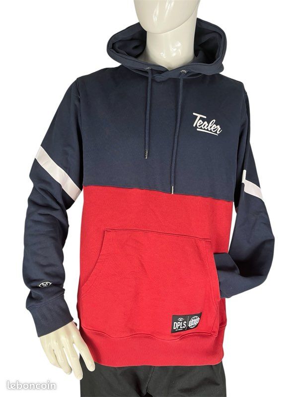 Pull à Capuche Homme I Feel Love Rouge 6XL - Polaire Logo LA Dodgers