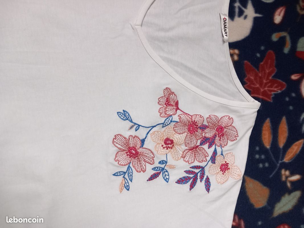 Tee-shirt blanc Damart 50-52 (image 2)