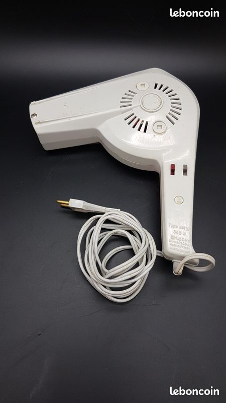 Sèche-cheveux Vintage Moulinex Ancien - Fonctionnel - 2 Vitesses - Blanc Rétro