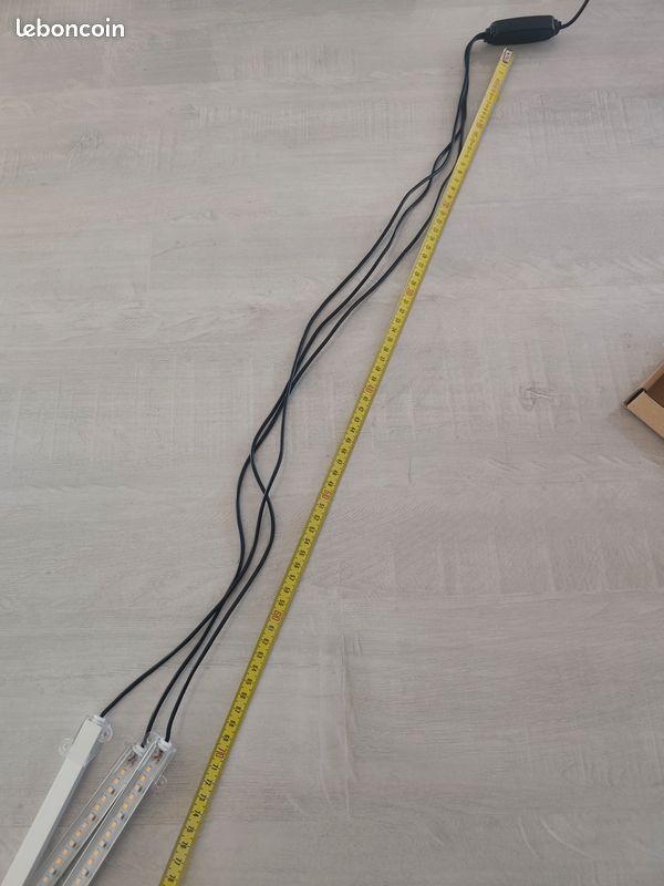 Lot 3 Lampes LED Croissance Plantes Intérieures 50cm - Contrôleur Timer + Gradateur + Alim (image 10)
