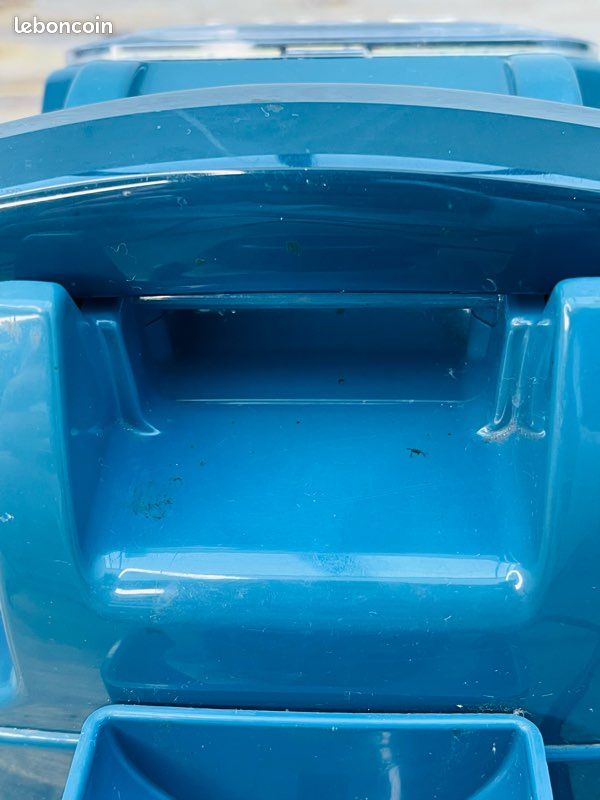 Téléphone Vintage SOCOTEL S63 Bleu Turquoise à Touches - PTT Français Rétro