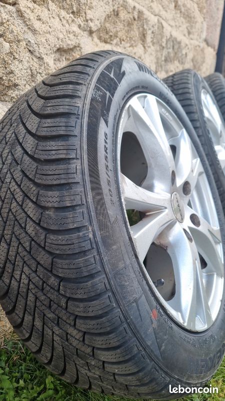 4 jantes aluminium 16" 5x112 ET42 + pneus hiver 205/55 R16 (Kumho / Nexen) (image 3)