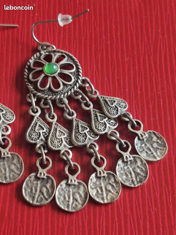 Boucles d'oreilles tribales Kazakhstan (image 7)