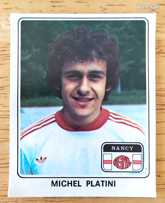 Sticker Michel Platini - Equipe De France 1978 - Panini - Collection Football Vintage