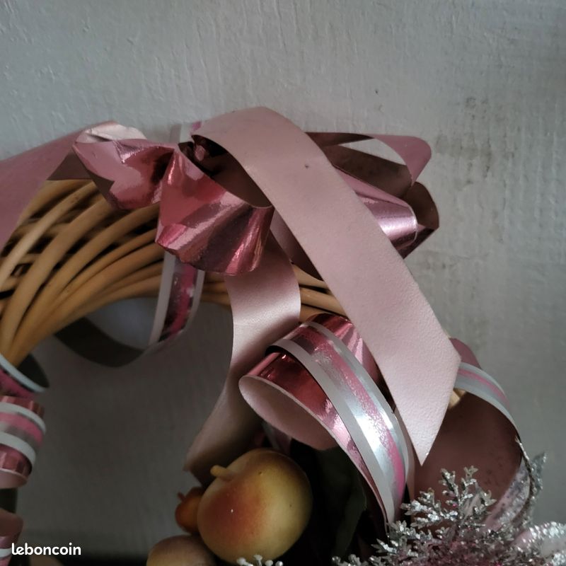 Couronne De Noël Pour Porte D'entrée, Couronne De Noël Dorée Avec Pomme De Pin Et Boules Dorées Pour Cheminée, Fenêtre, Table, Centre De Table, Décoration De Noël