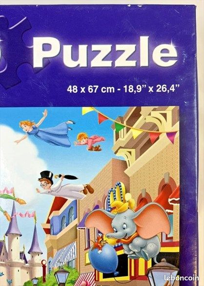 Puzzle King Disney Main Street 1000 pièces Belle Mickey Donald Winnie l ...