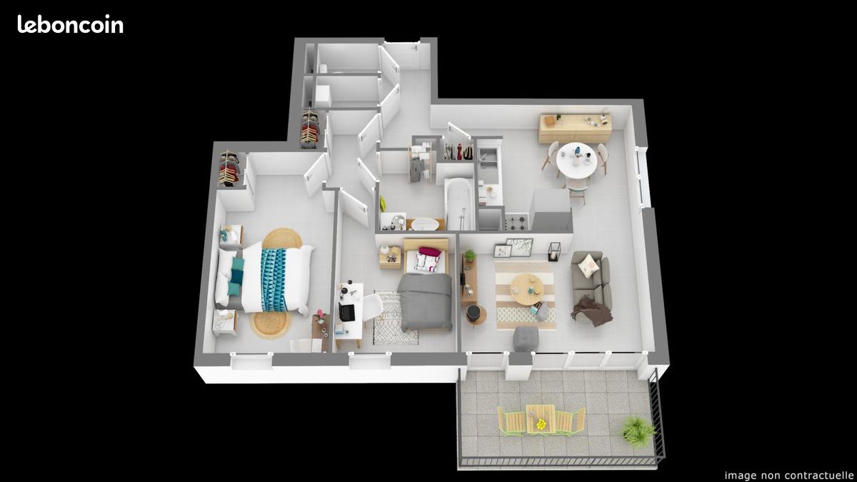 Appartement 3 pièces 65 m² · à Ferney-Voltaire · 65 m² · 1 243 €/mois