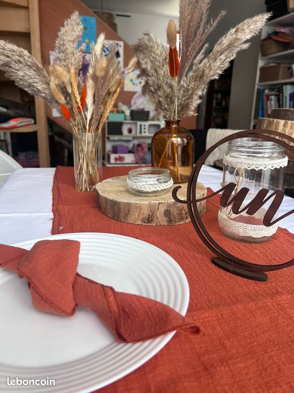 Lot de vases + pampas/fleurs séchées (image 1)