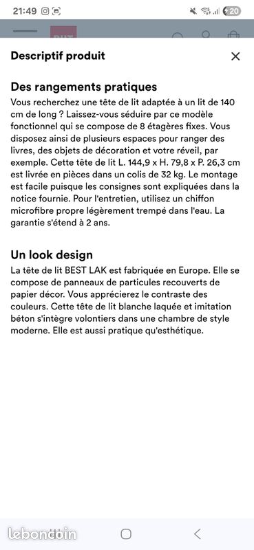 Tête de lit BEST LACK (image 3)