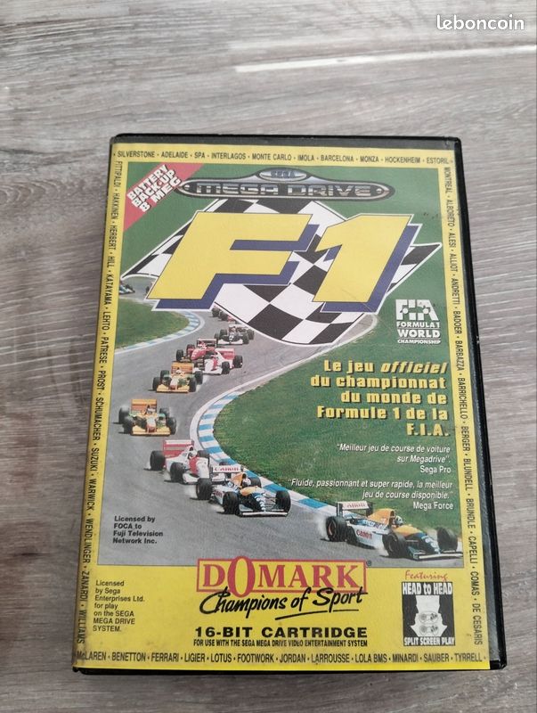 Jeu vidéo sega megadrive F1 By Domark pal complet ( Vroom