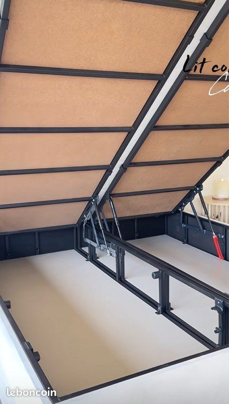 Lit coffre beige (image 4)