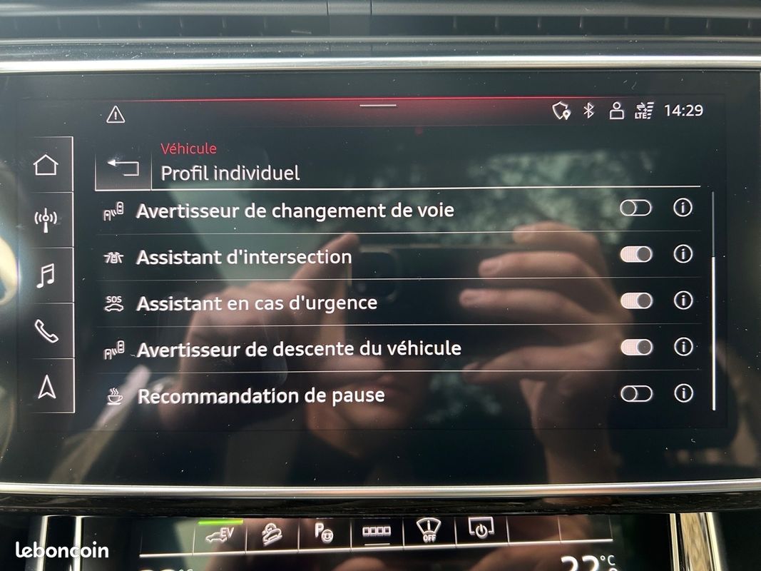 AUDI Q7 Q7 55 TFSI e 380 Tiptronic 8 Quattro Avus Extended/Apple Car Play/Caméra de recul/Caméra 360/Sièg (image 15)