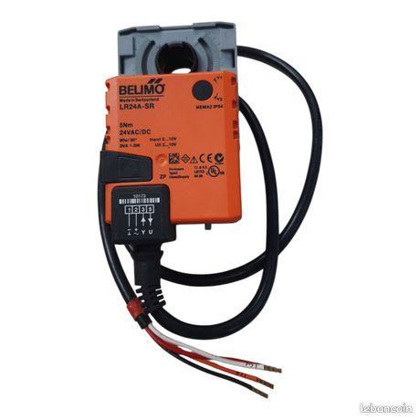 Actionneur De Sécurité Belimo LMB24-3-T - 45 In-lb, 24V AC/DC - Pour Amortisseurs CVC - Occasion