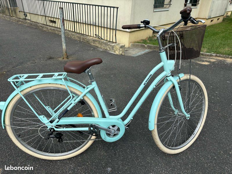 Décathlon Elops 520 vert amande cadre bas Vélos