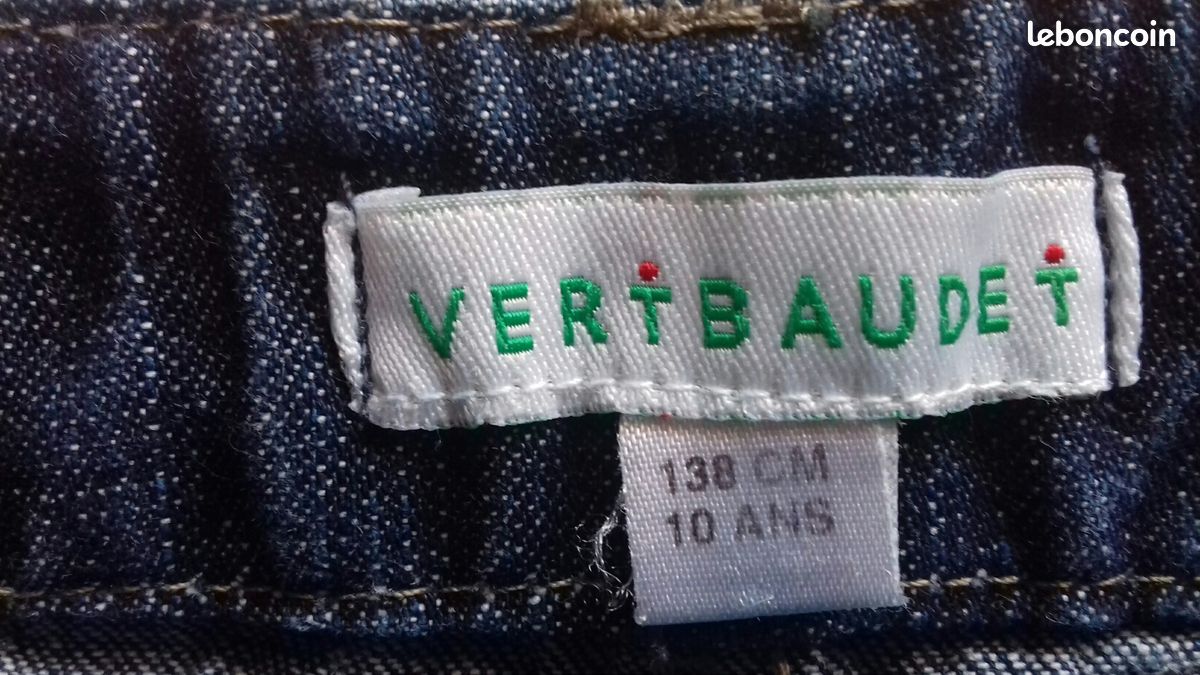 JEAN - VERTBAUDET - 3 ANS D'OCCASION - Salopette et Petit Col