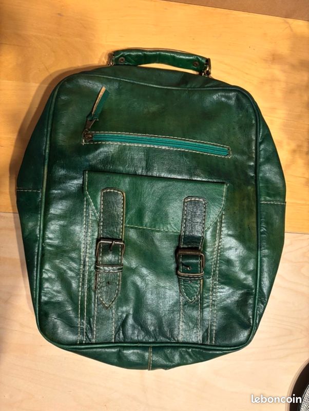 Sac à dos en cuir italien (image 1)