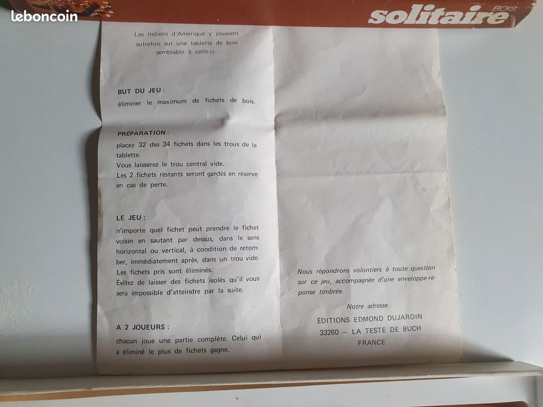 Jeu en bois du Solitaire (image 3)