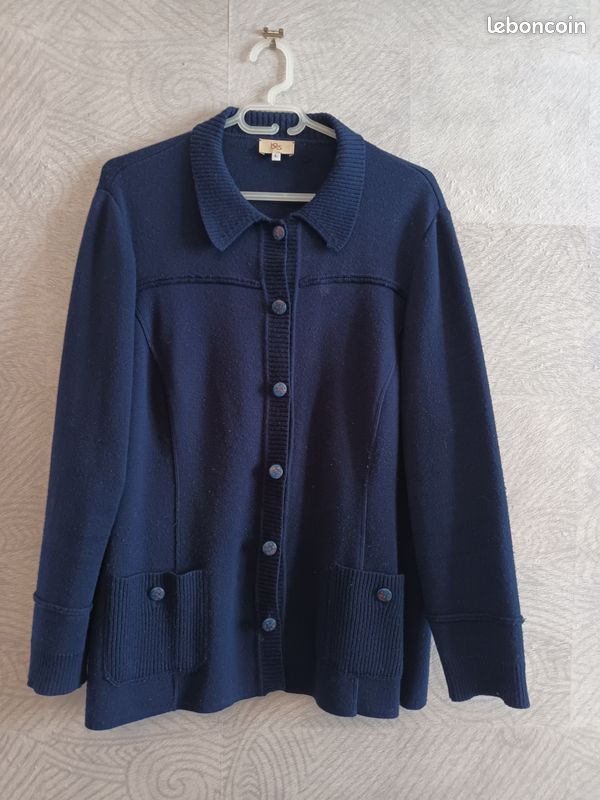 Veste lainage bleu marine Taille L Vêtements