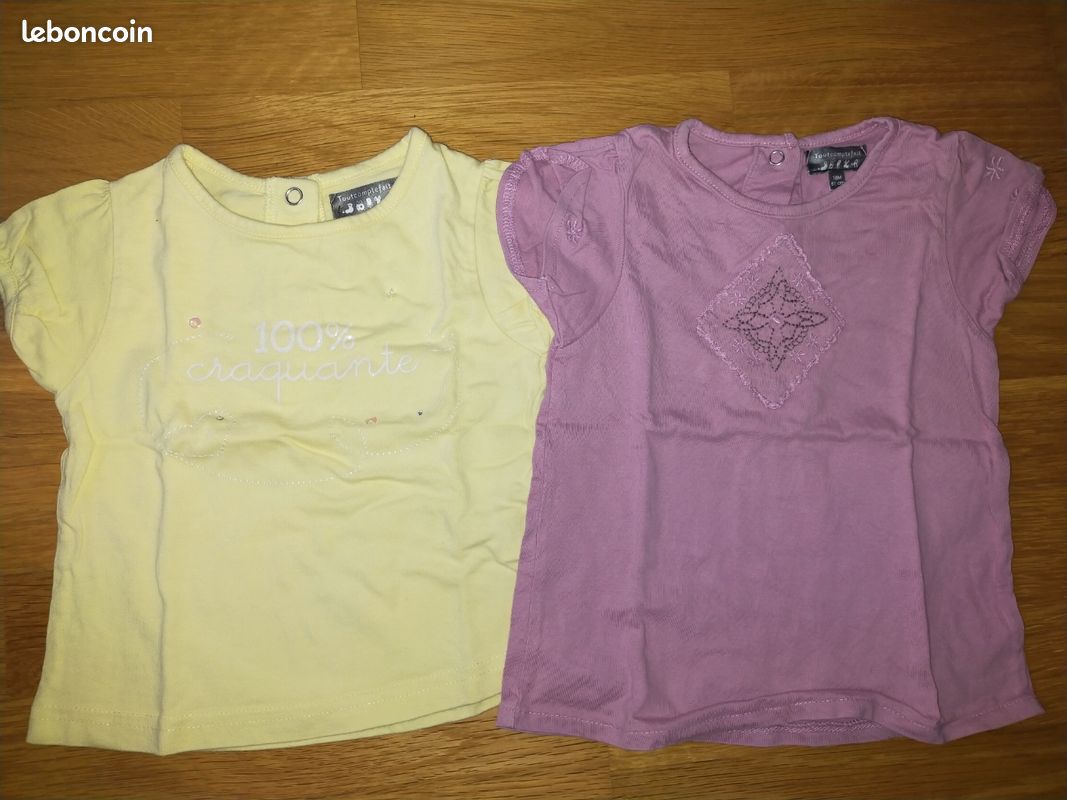 Lot de 2 t-shirts 18 mois toutcomptefait (image 1)