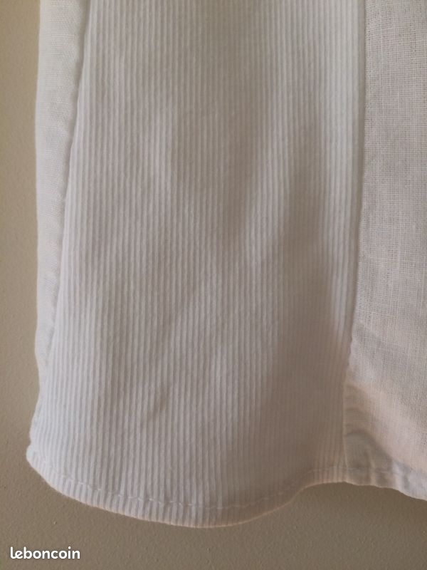 Haut en lin blanc (image 4)