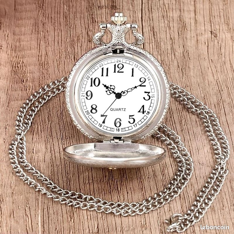 Montre Gousset ASTRAL Locomotive Mécanique - Argentée, Fonctionne, Occasion Vintage