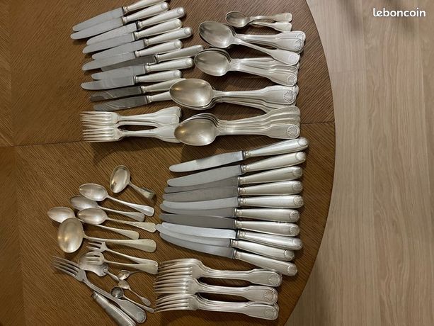 Lot De 12 Fourchettes CHRISTOFLE Coquille Vendome – Argenté – Occasion