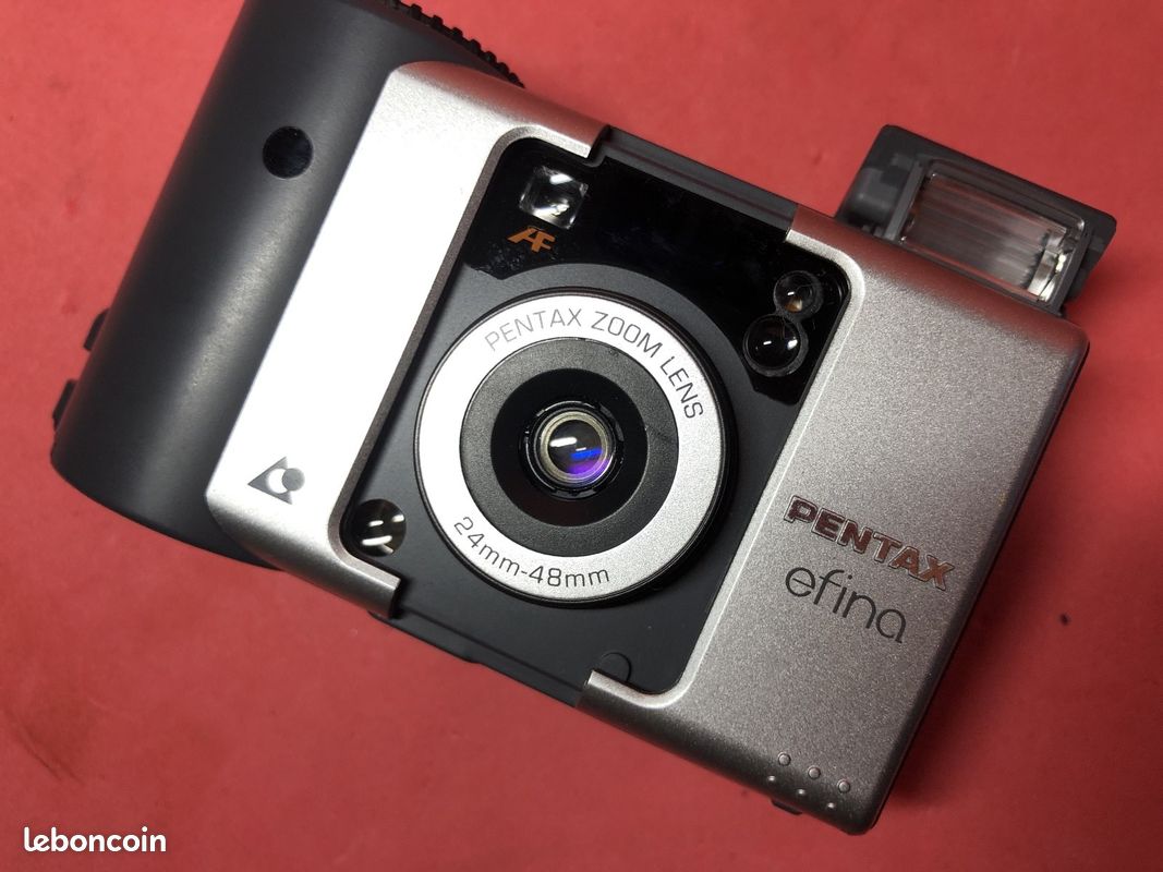 Appareil Photo Compact Pentax Efina - Argentique - Pour Pièces / Réparation - Non Testé