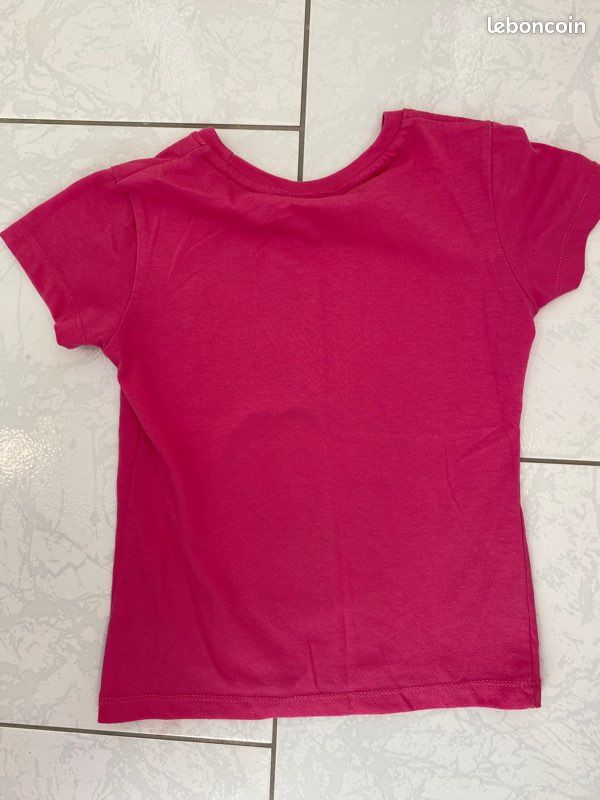 Tee-shirts rose été fille 6 ans (image 2)