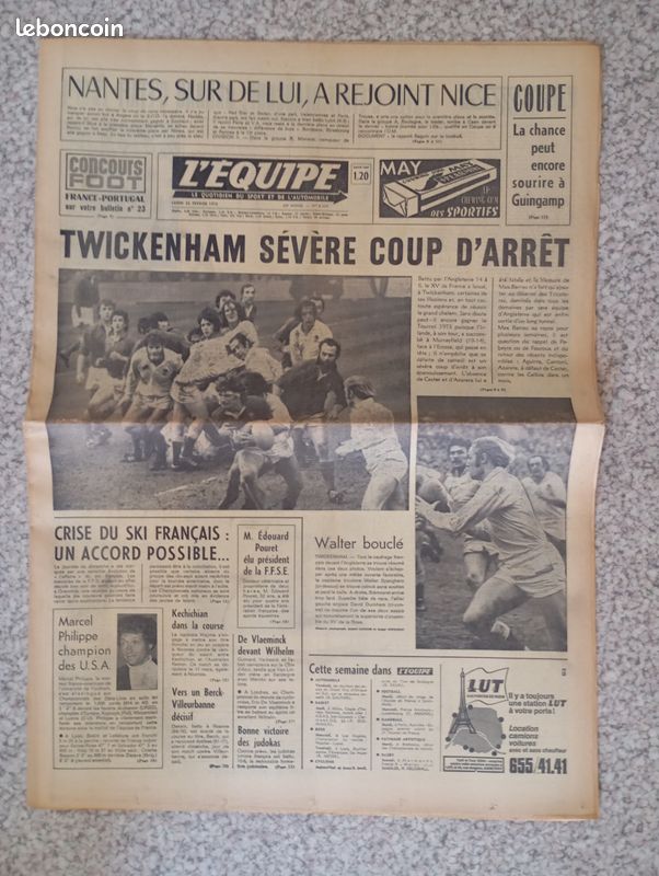Journal L’Auto (L’Equipe) 29 Février 1944 – N°15666 – Football Rugby Ski Boxe