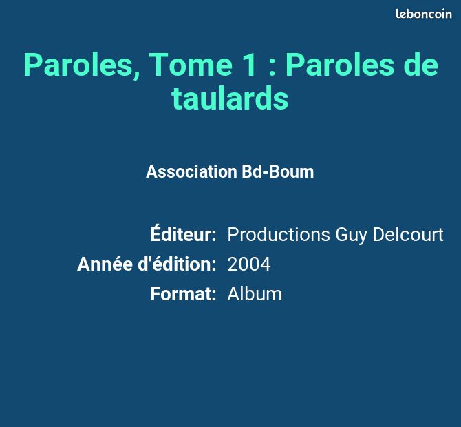 Paroles, Tome 1 : Paroles de taulards - Association Bd-Boum, Collectif et Eric Corbeyran (image 2)