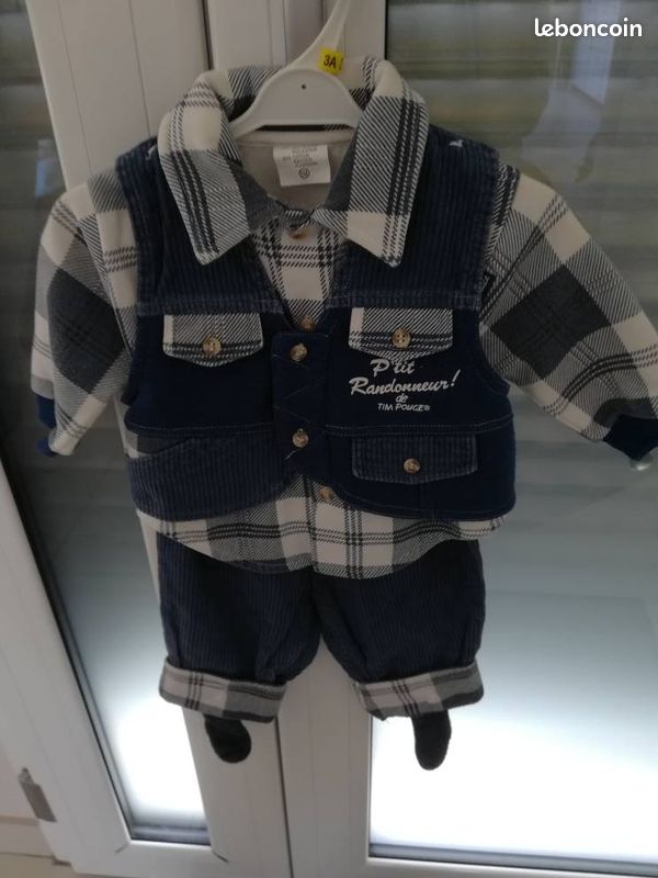 Ensemble chemise ,pantalon,gilet sm,chaussettes (image 2)