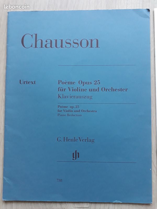 Partition poème Chausson violon piano (image 1)